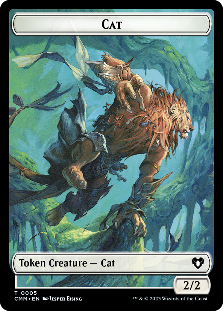 Treasure // Cat (0005) Double-Sided Token [Commander Masters Tokens] | Empire Gaming NC