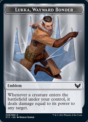 Spirit // Lukka, Wayward Bonder Emblem Double-Sided Token [Strixhaven: School of Mages Tokens] | Empire Gaming NC