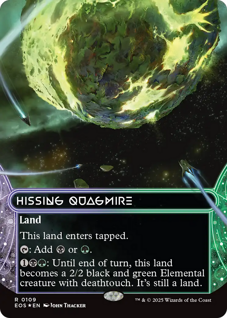 Hissing Quagmire (0109) (Borderless) (Galaxy Foil) [Edge of Eternities: Stellar Sights] | Empire Gaming NC