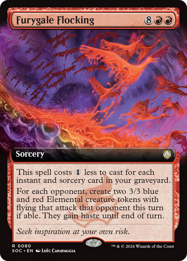 Furygale Flocking (Extended Art) [Secrets of Strixhaven Commander] | Empire Gaming NC
