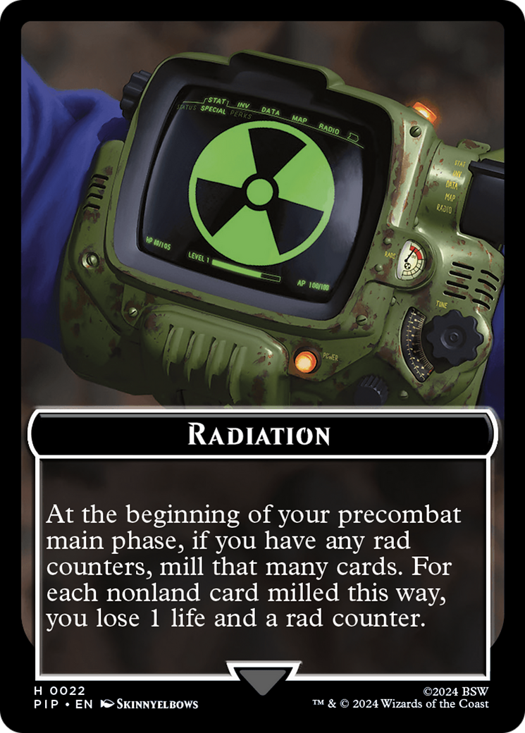 Radiation // Zombie Mutant Double-Sided Token [Fallout Tokens] | Empire Gaming NC