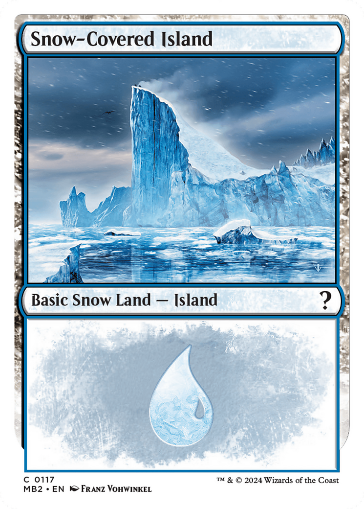 Snow-Covered Island (White Border) [Mystery Booster 2] | Empire Gaming NC