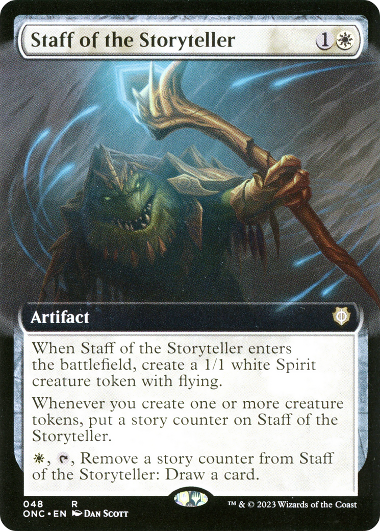 Staff of the Storyteller (Extended Art) [Phyrexia: All Will Be One Commander] | Empire Gaming NC