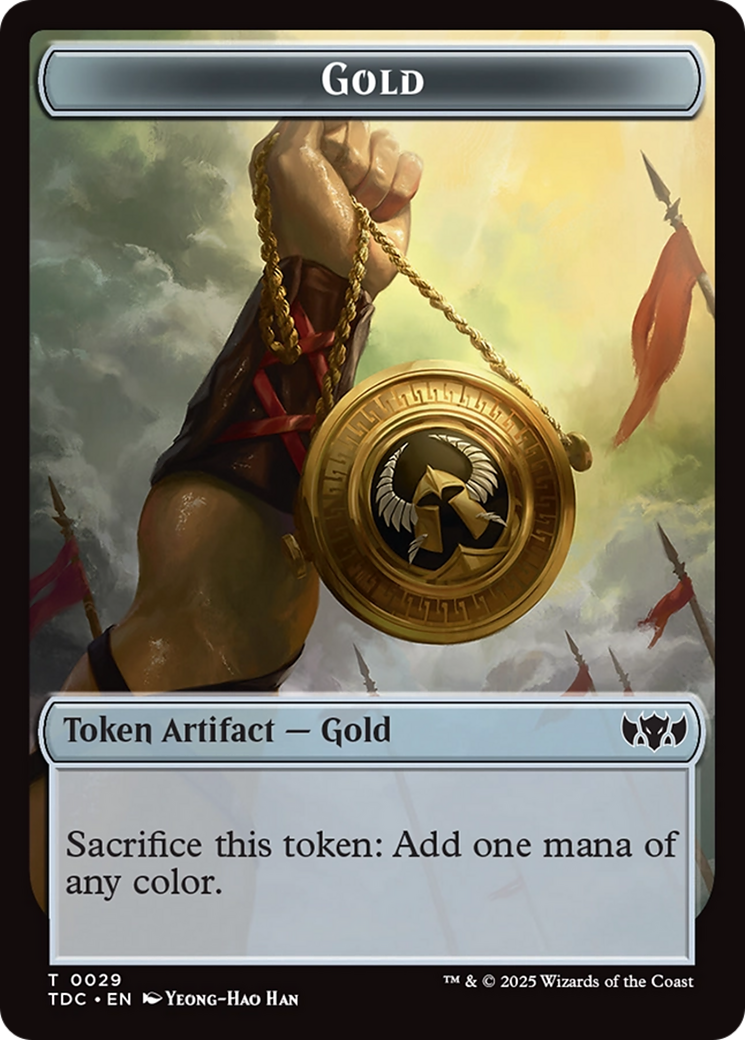 Elemental (0016) // Gold Double-Sided Token [Tarkir: Dragonstorm Commander Tokens] | Empire Gaming NC