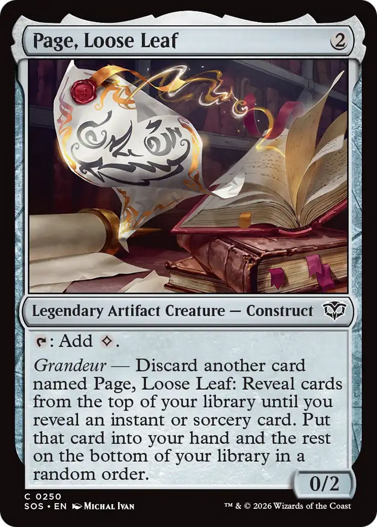 Page, Loose Leaf [Secrets of Strixhaven] | Empire Gaming NC