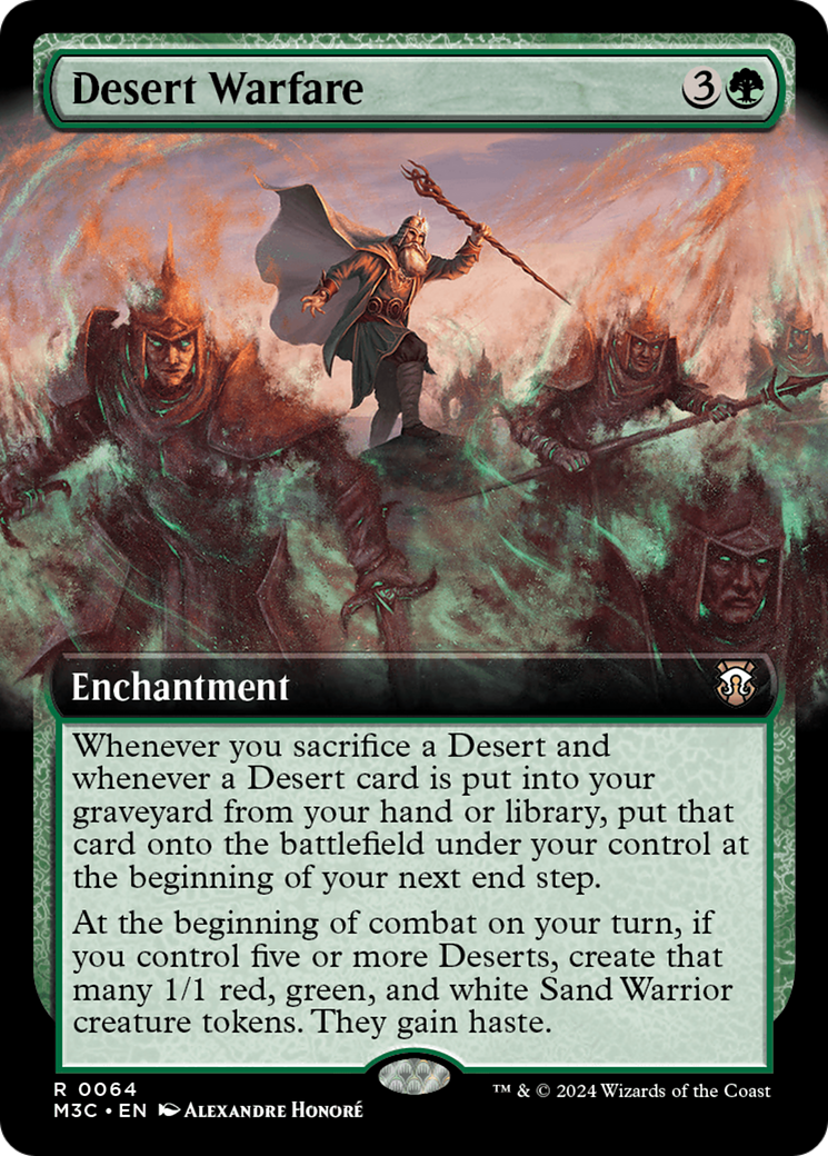 Desert Warfare (Extended Art) (Ripple Foil) [Modern Horizons 3 Commander] | Empire Gaming NC