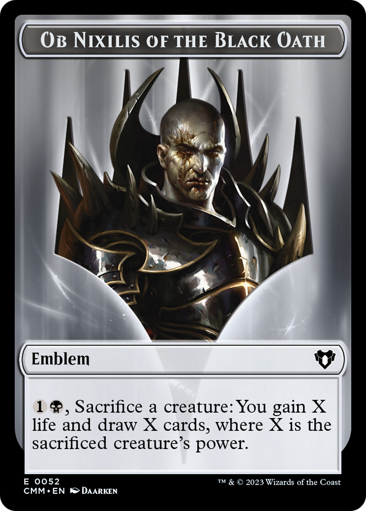 Ob Nixilis of the Black Oath Emblem [Commander Masters Tokens] | Empire Gaming NC