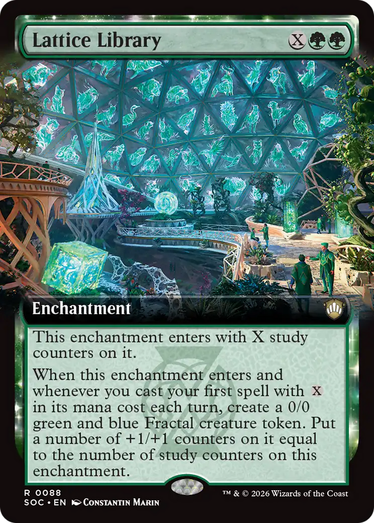 Lattice Library (Extended Art) [Secrets of Strixhaven Commander] | Empire Gaming NC
