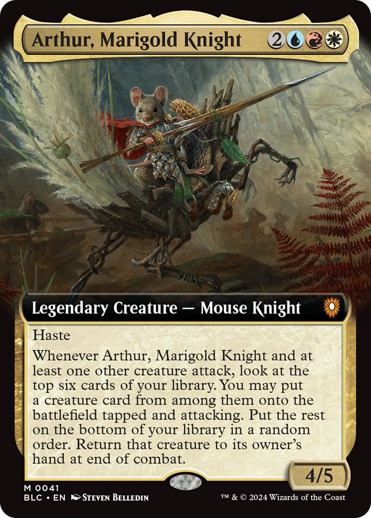 Arthur, Marigold Knight (Extended Art) [Bloomburrow Commander] | Empire Gaming NC