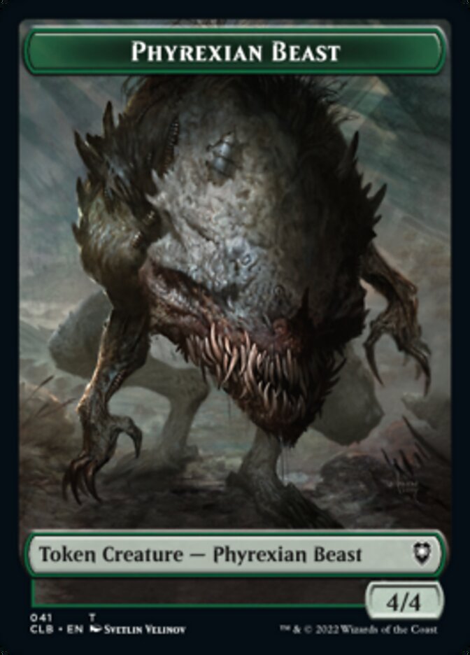 Phyrexian Beast // Wurm Double-Sided Token [Commander Legends: Battle for Baldur's Gate Tokens] | Empire Gaming NC