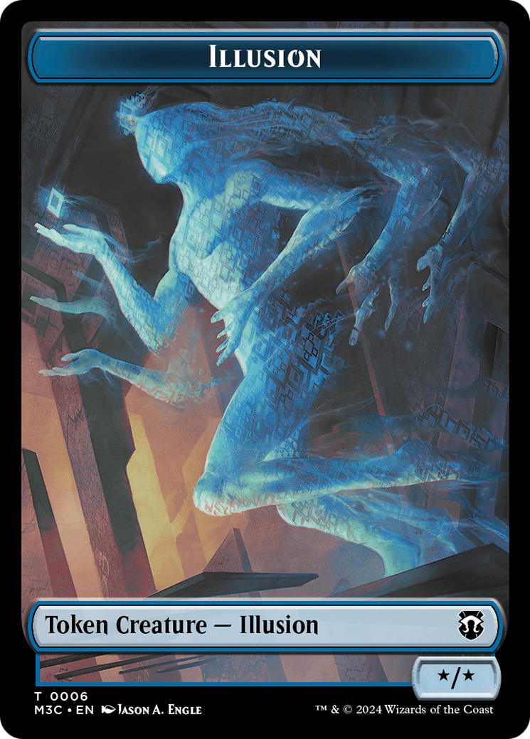 Illusion (Ripple Foil) // Servo Double-Sided Token [Modern Horizons 3 Commander Tokens] | Empire Gaming NC