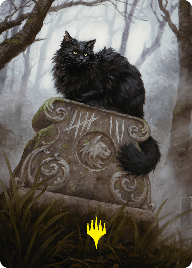 Nine-Lives Familiar 2 Art Card (36/54) (Gold-Stamped Planeswalker Symbol) [Foundations Art Series] | Empire Gaming NC