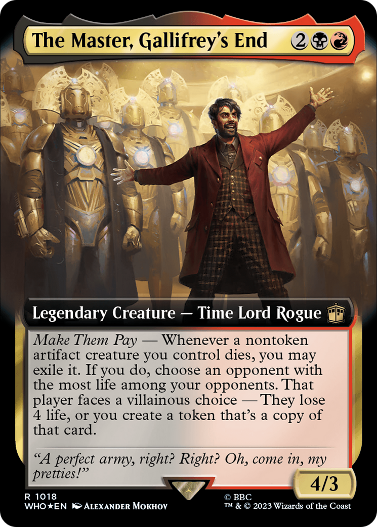 The Master, Gallifrey's End (Extended Art) (Surge Foil) [Doctor Who] | Empire Gaming NC