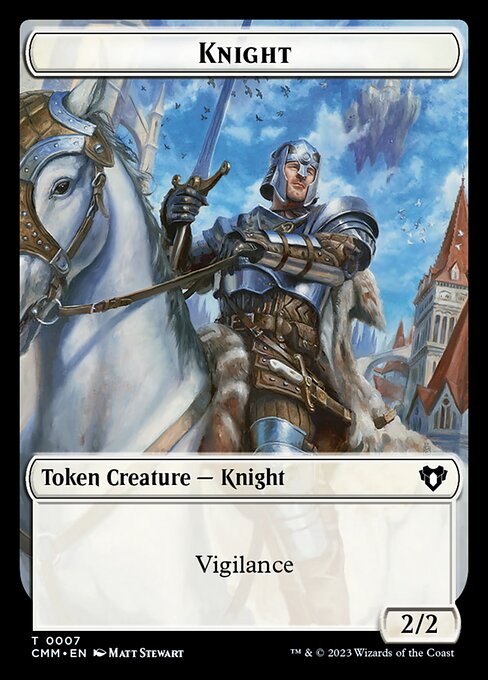 Treasure // Knight Double-Sided Token [Commander Masters Tokens] | Empire Gaming NC