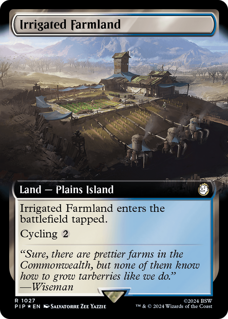 Irrigated Farmland (Extended Art) (Surge Foil) [Fallout] | Empire Gaming NC