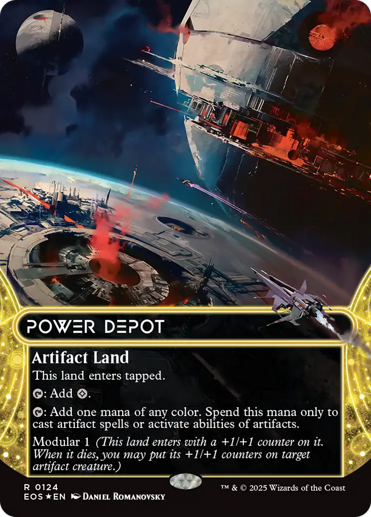 Power Depot (0124) (Borderless) (Galaxy Foil) [Edge of Eternities: Stellar Sights] | Empire Gaming NC