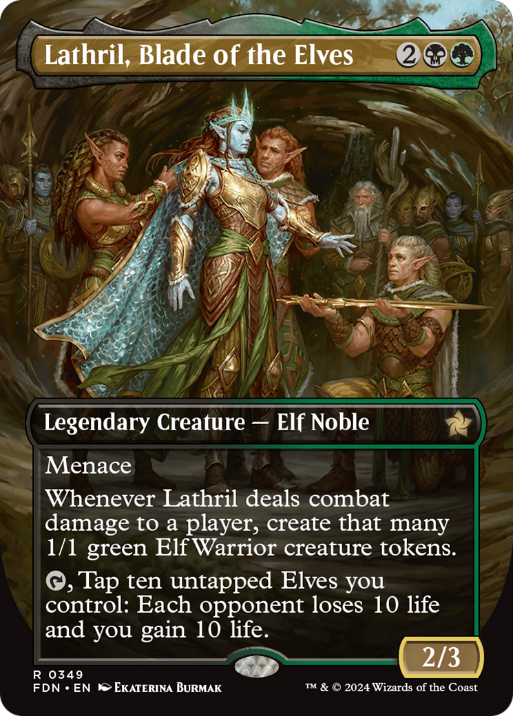 Lathril, Blade of the Elves (Borderless) [Foundations] | Empire Gaming NC