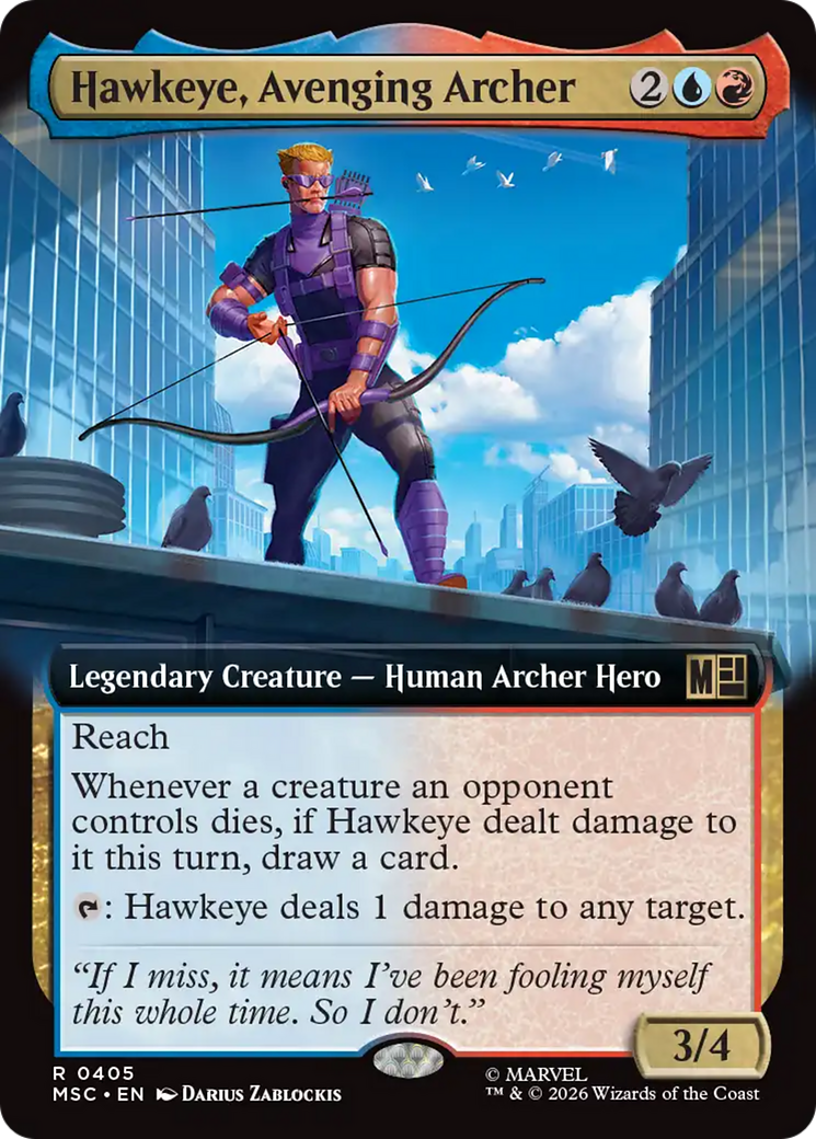 Hawkeye, Avenging Archer (Extended Art) [Marvel Super Heroes Commander] | Empire Gaming NC