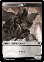 Spirit (0039) // Zombie (0013) Double-Sided Token [Commander Masters Tokens] | Empire Gaming NC