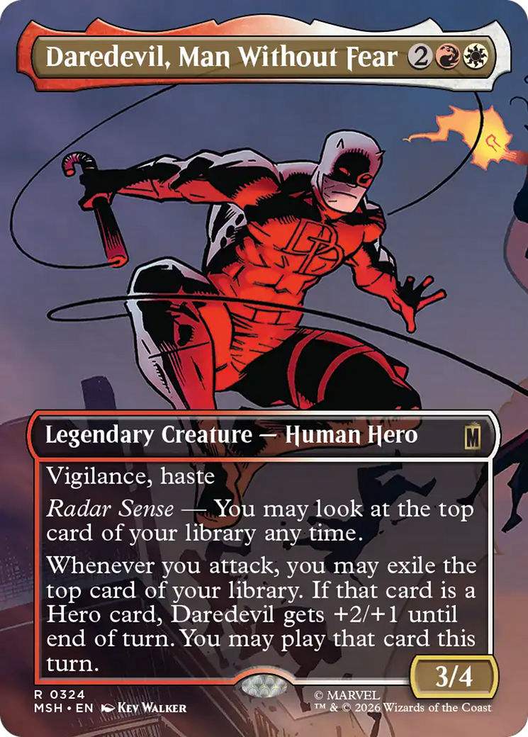 Daredevil, Man Without Fear (Borderless) (0324) [Marvel Super Heroes] | Empire Gaming NC