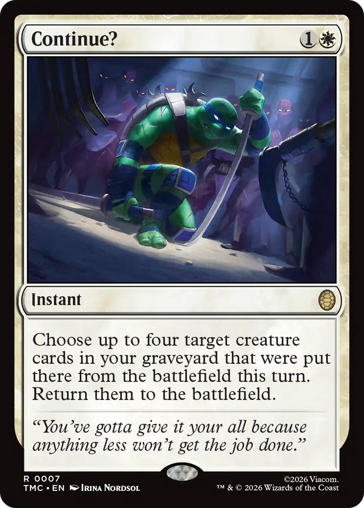 Continue? [Teenage Mutant Ninja Turtles Commander] | Empire Gaming NC