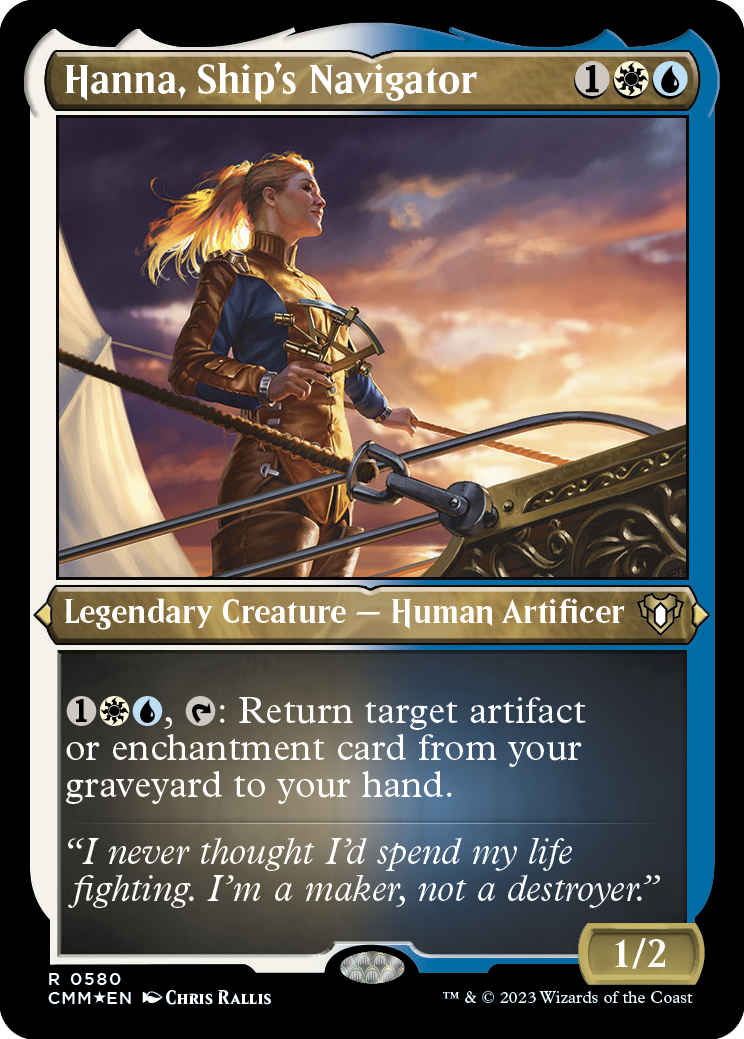 Hanna, Ship's Navigator (Foil Etched) [Commander Masters] | Empire Gaming NC