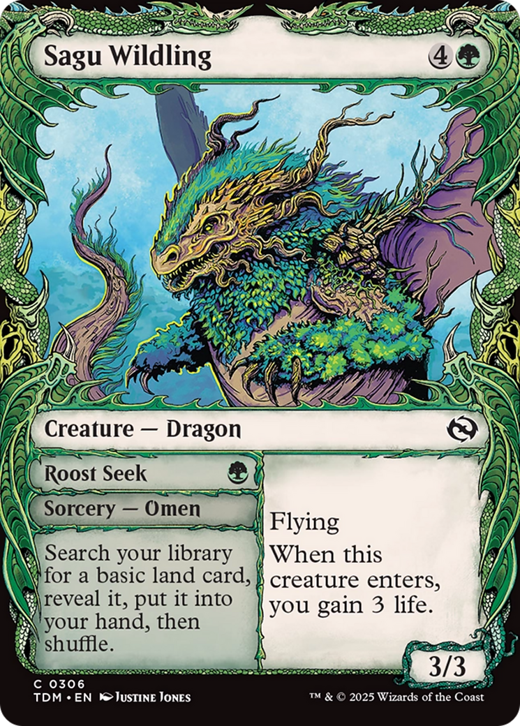 Sagu Wildling (Showcase) [Tarkir: Dragonstorm] | Empire Gaming NC