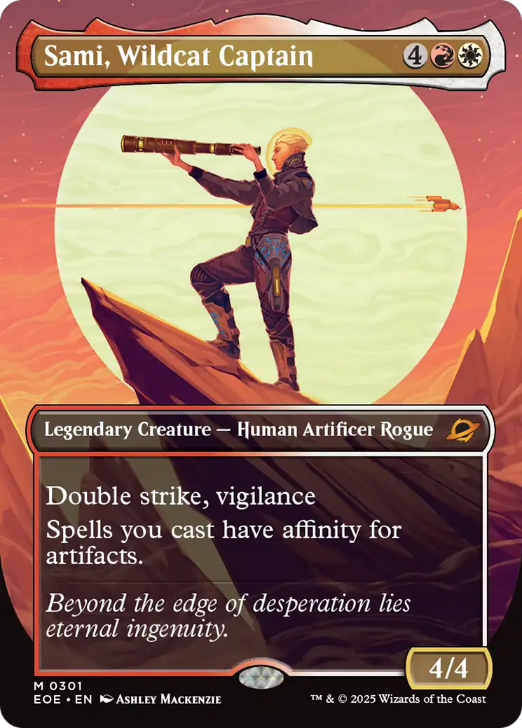 Sami, Wildcat Captain (Borderless) [Edge of Eternities] | Empire Gaming NC