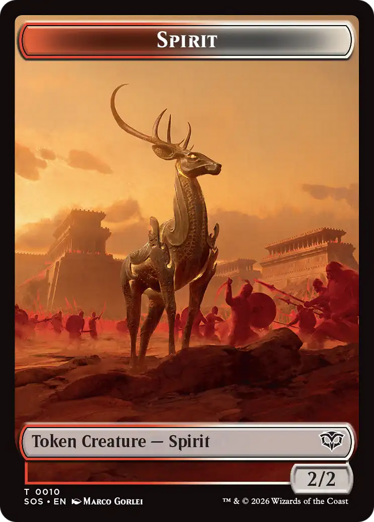 Fractal (0004) // Spirit (0010) Double-Sided Token [Secrets of Strixhaven Tokens] | Empire Gaming NC