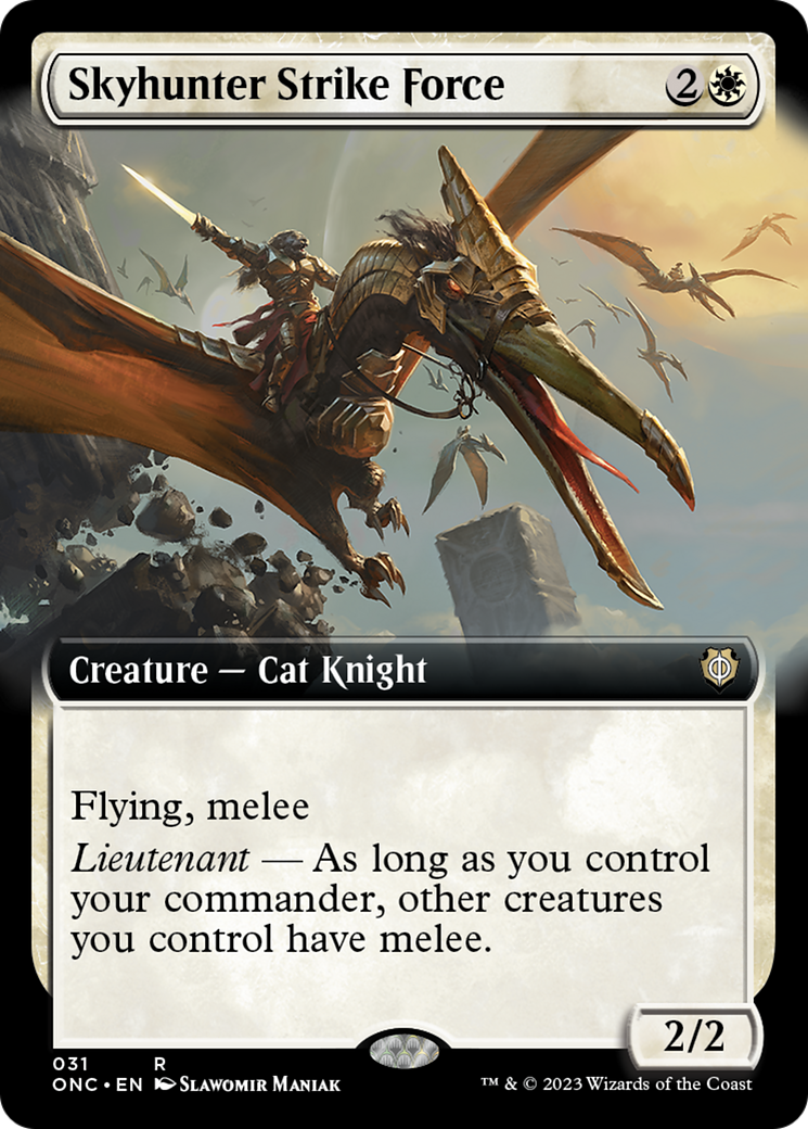 Skyhunter Strike Force (Extended Art) [Phyrexia: All Will Be One Commander] | Empire Gaming NC