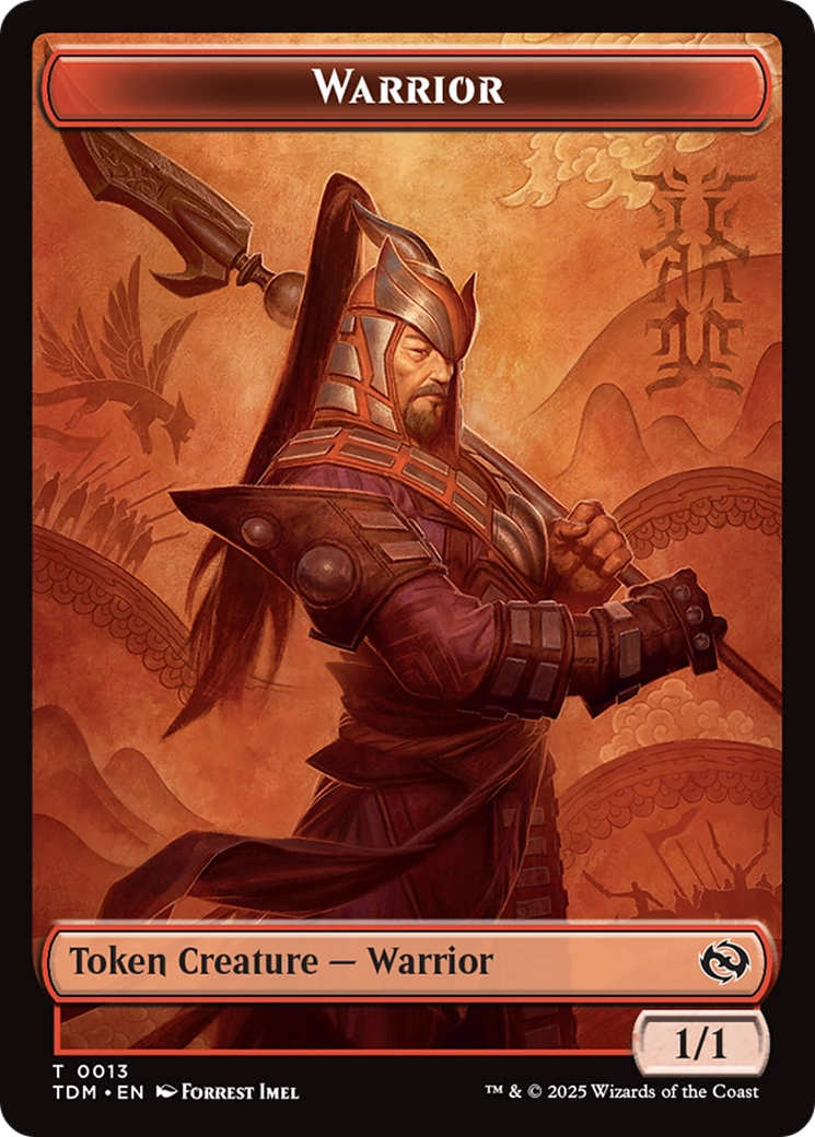 Servo // Warrior Double-Sided Token [Tarkir: Dragonstorm Commander Tokens] | Empire Gaming NC
