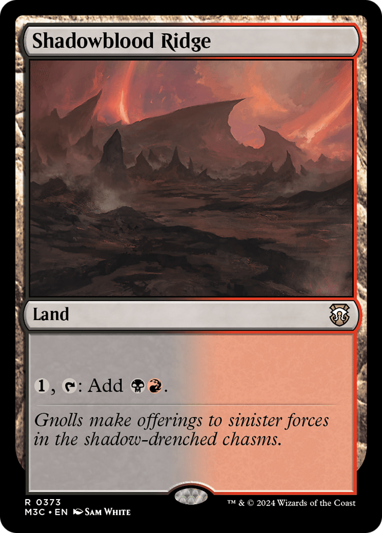 Shadowblood Ridge (Ripple Foil) [Modern Horizons 3 Commander] | Empire Gaming NC