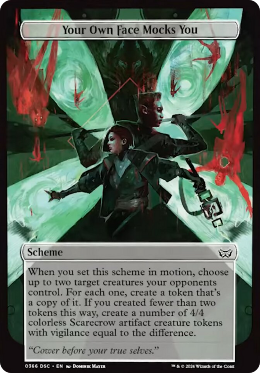 Your Own Face Mocks You (Full Art) [Duskmourn: Archenemy] | Empire Gaming NC