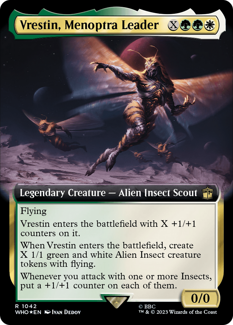 Vrestin, Menoptra Leader (Extended Art) (Surge Foil) [Doctor Who] | Empire Gaming NC