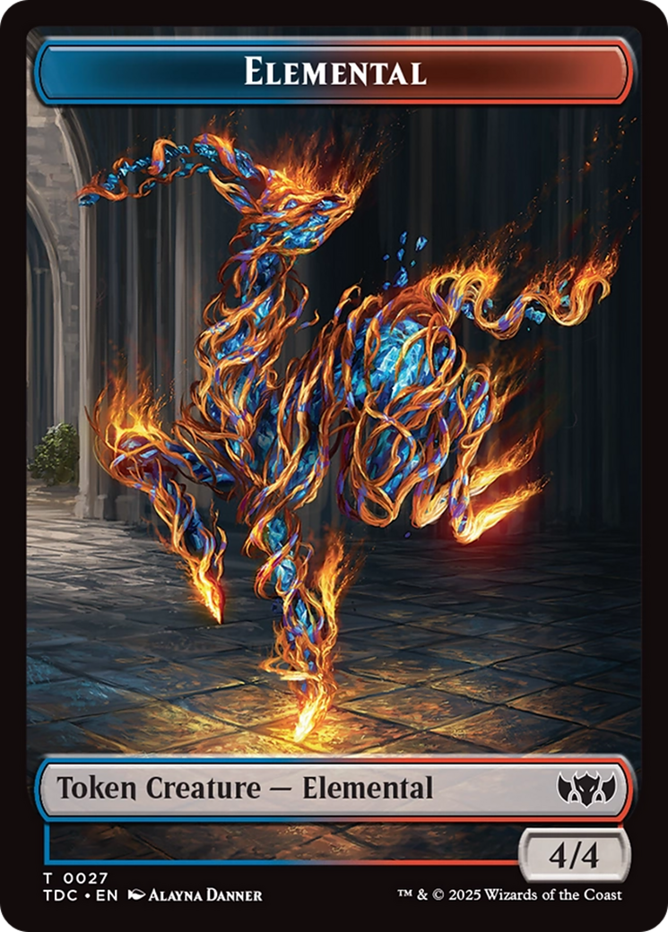 Elemental (0027) // Monk Double-Sided Token [Tarkir: Dragonstorm Commander Tokens] | Empire Gaming NC