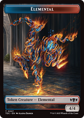 Elemental (0027) // Monk Double-Sided Token [Tarkir: Dragonstorm Commander Tokens] | Empire Gaming NC