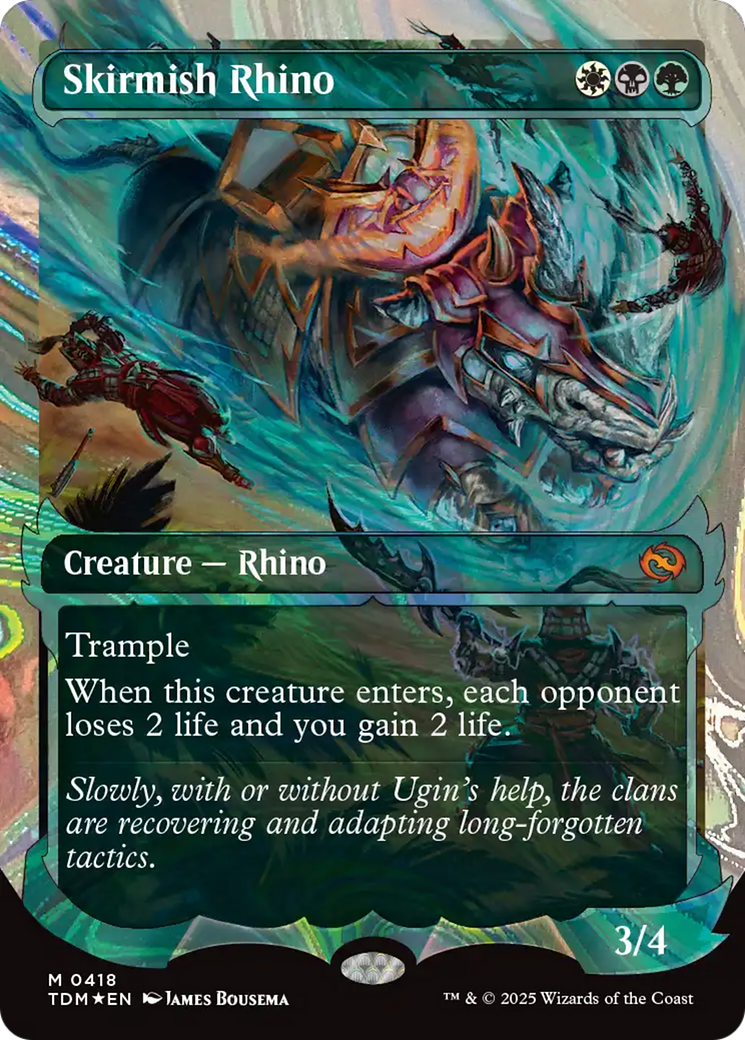 Skirmish Rhino (0418) (Showcase) (Halo Foil) [Tarkir: Dragonstorm] | Empire Gaming NC