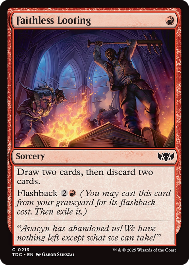 Faithless Looting [Tarkir: Dragonstorm Commander] | Empire Gaming NC
