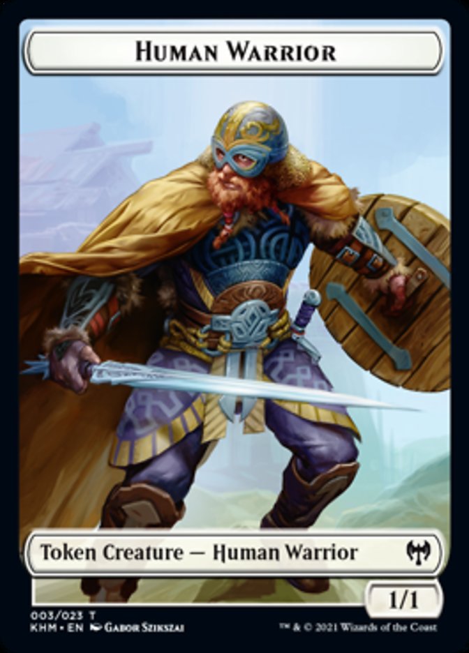 Human Warrior Token [Kaldheim Tokens] | Empire Gaming NC