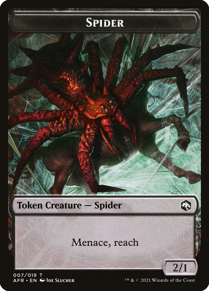 Spider // Zariel, Archduke of Avernus Emblem Double-Sided Token [Dungeons & Dragons: Adventures in the Forgotten Realms Tokens] | Empire Gaming NC