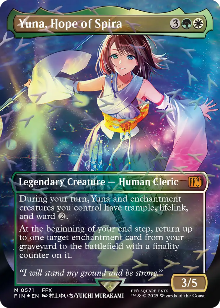 Yuna, Hope of Spira (Borderless) (Chocobo Track Foil) [FINAL FANTASY] | Empire Gaming NC