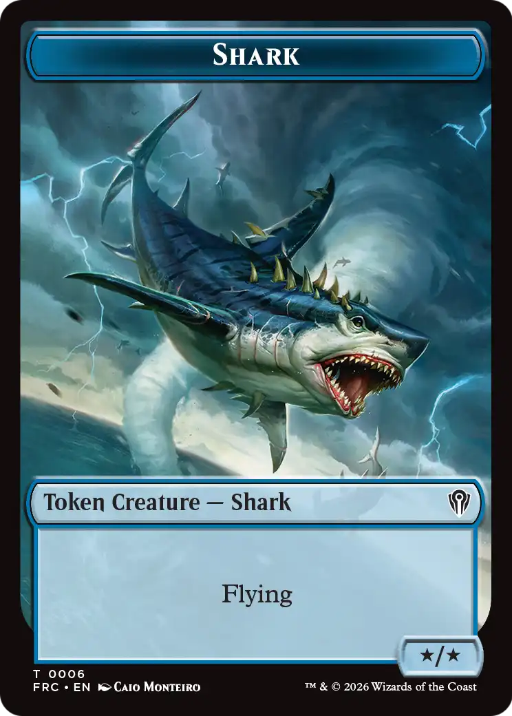 Soldier // Shark Double-Sided Token [Reality Fracture Commander Tokens] | Empire Gaming NC