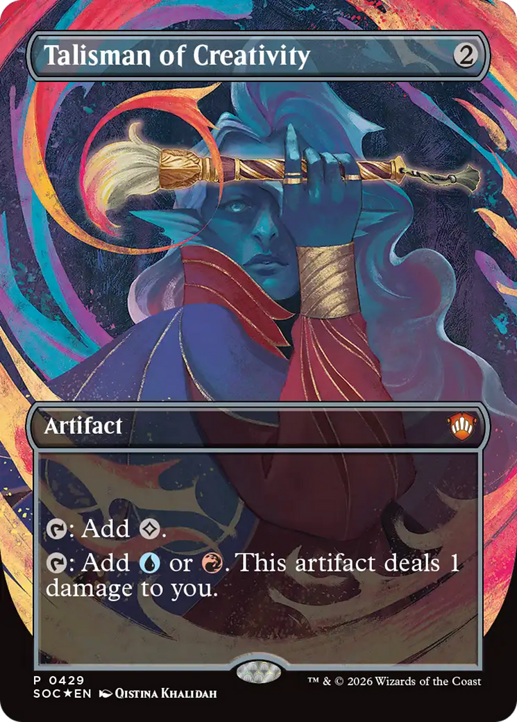 Talisman of Creativity (Borderless) [Secrets of Strixhaven Commander] | Empire Gaming NC
