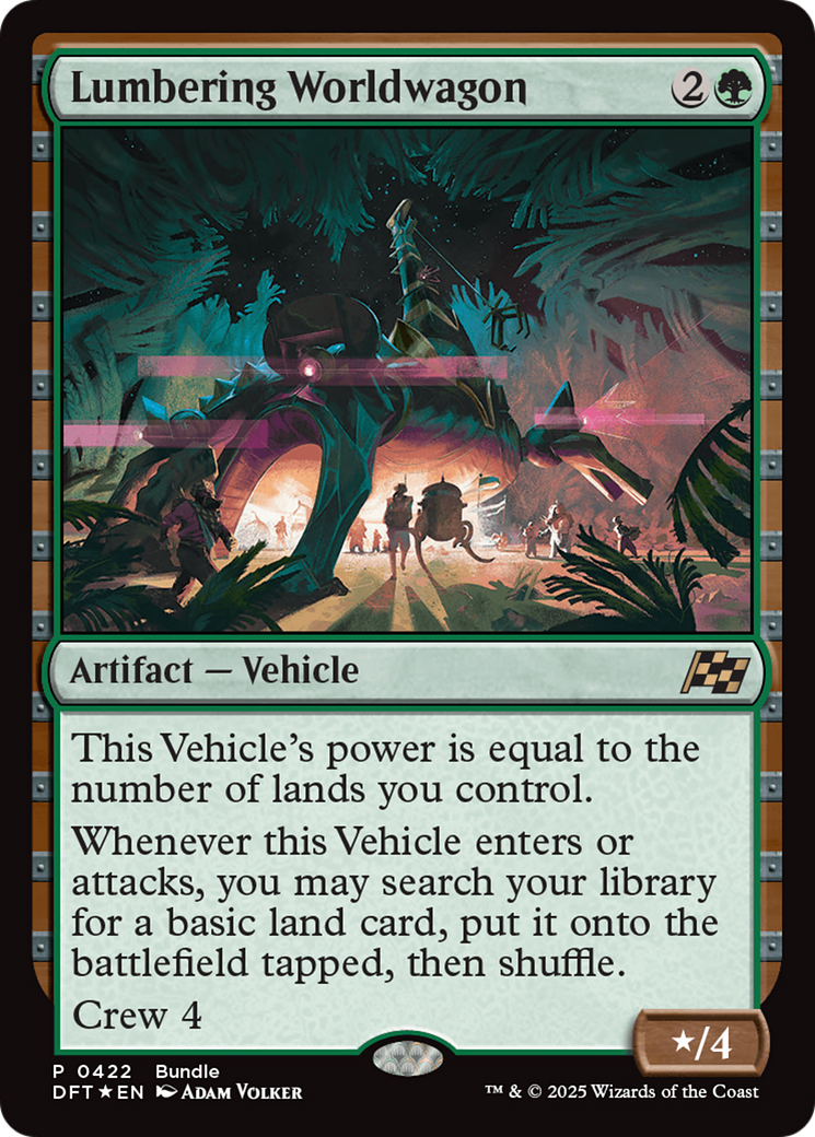 Lumbering Worldwagon (Bundle) [Aetherdrift Promos] | Empire Gaming NC