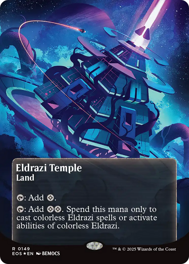 Eldrazi Temple (0149) (Borderless) (Galaxy Foil) [Edge of Eternities: Stellar Sights] | Empire Gaming NC