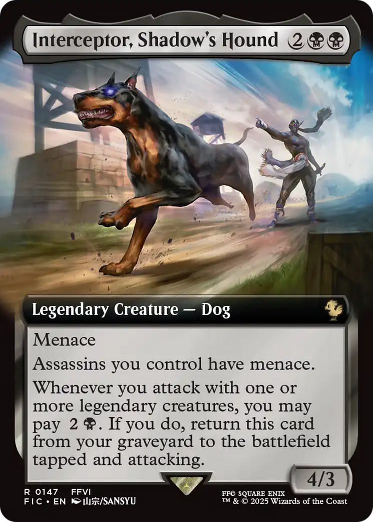 Interceptor, Shadow's Hound (Extended Art) [FINAL FANTASY Commander] | Empire Gaming NC