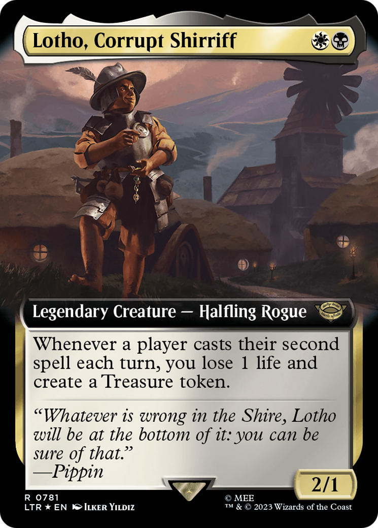 Lotho, Corrupt Shirriff (Extended Art) (Surge Foil) [The Lord of the Rings: Tales of Middle-Earth] | Empire Gaming NC