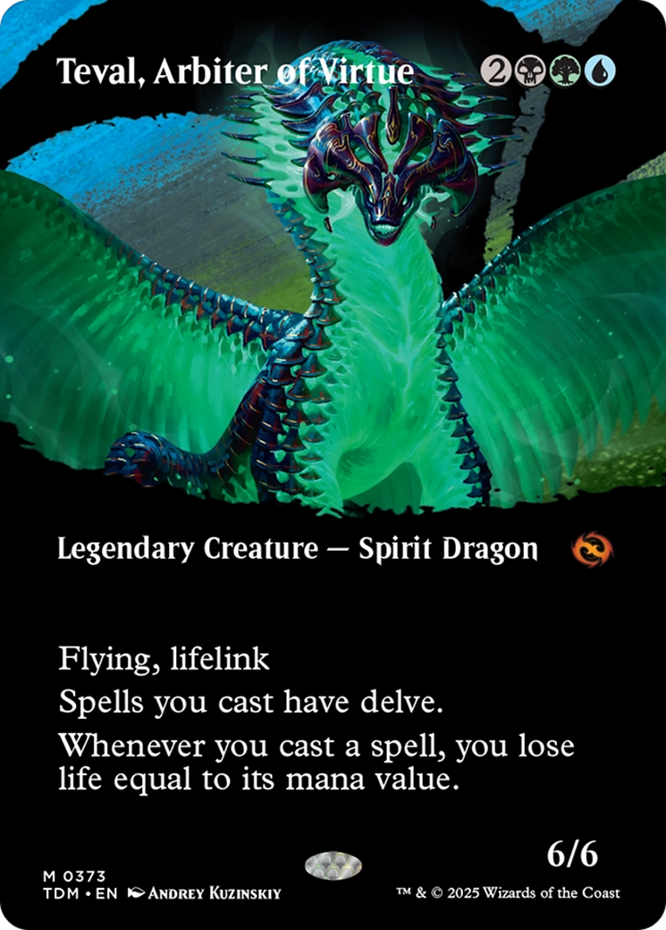 Teval, Arbiter of Virtue (Borderless) [Tarkir: Dragonstorm] | Empire Gaming NC
