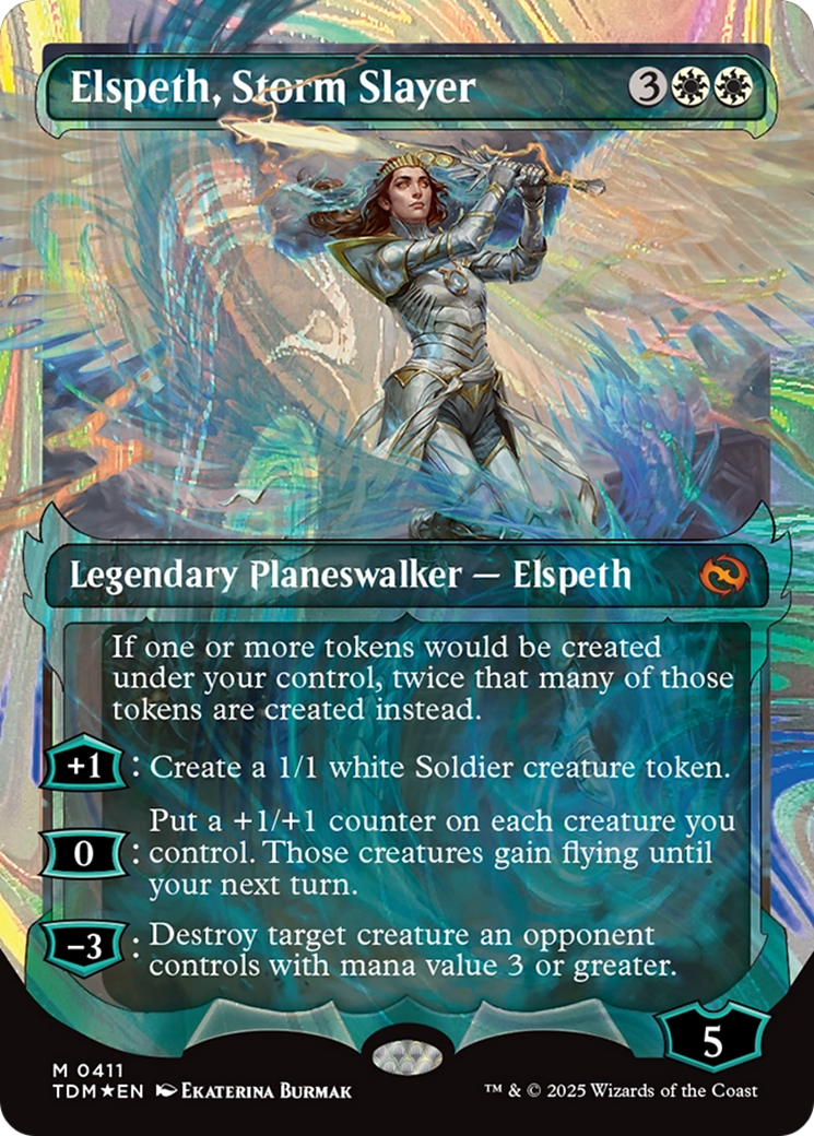 Elspeth, Storm Slayer (Showcase) (Halo Foil) [Tarkir: Dragonstorm] | Empire Gaming NC