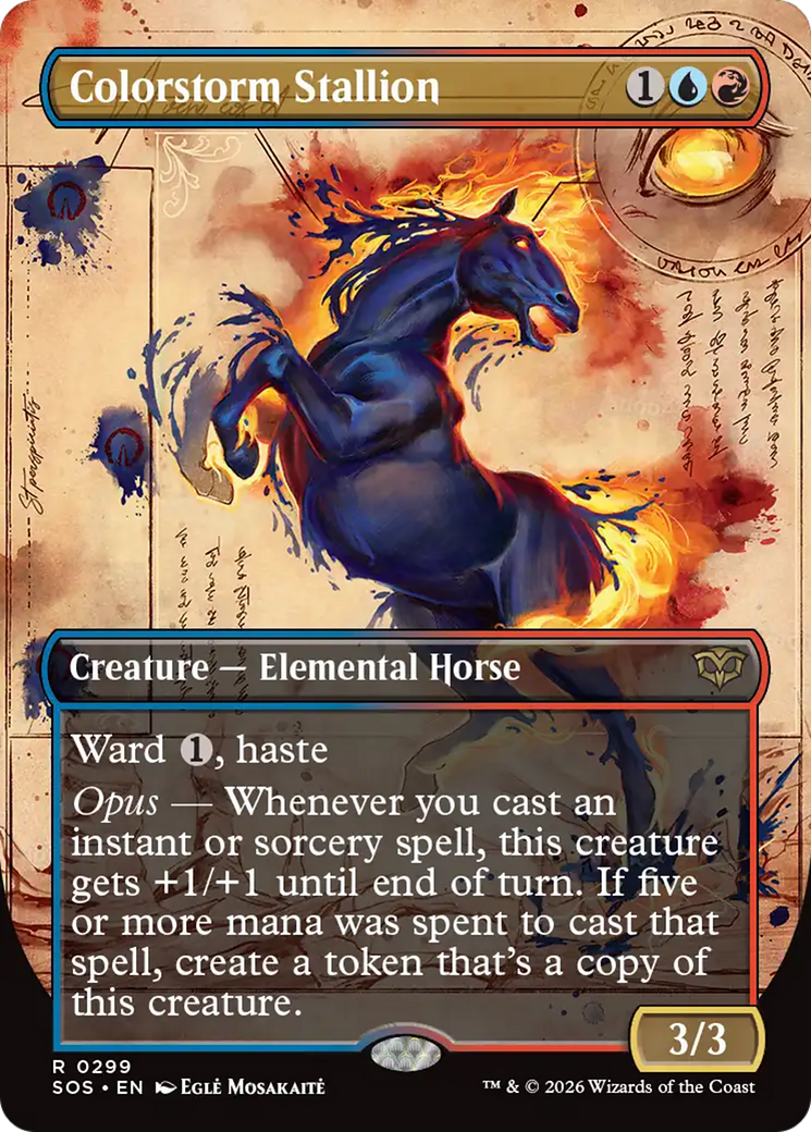 Colorstorm Stallion (Borderless) [Secrets of Strixhaven] | Empire Gaming NC